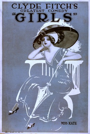 Girls Broadway Show Miss Kate Vintage Poster 1906